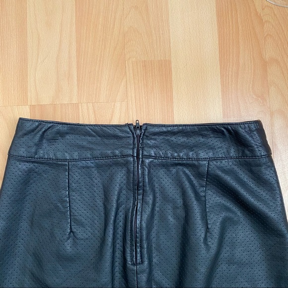 Dynamite Faux Leather Black Mini Skirt - Picture 2 of 3